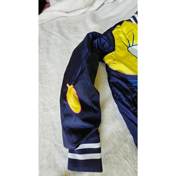 New Looney Tunes Members Only Jacket, Size Medium Navy & Yellow Tweety - Picture 8 of 9